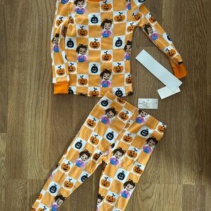 Ms Rachael pumpkinThemed Kids Pajama Set